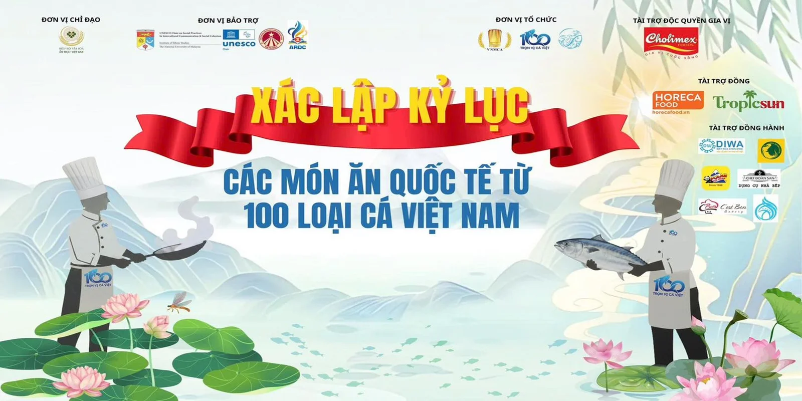 Chi hội Siêu Đầu bếp Việt Nam xác lập Kỷ lục Quốc gia: 100 Món ăn Quốc tế từ Cá Việt Nam